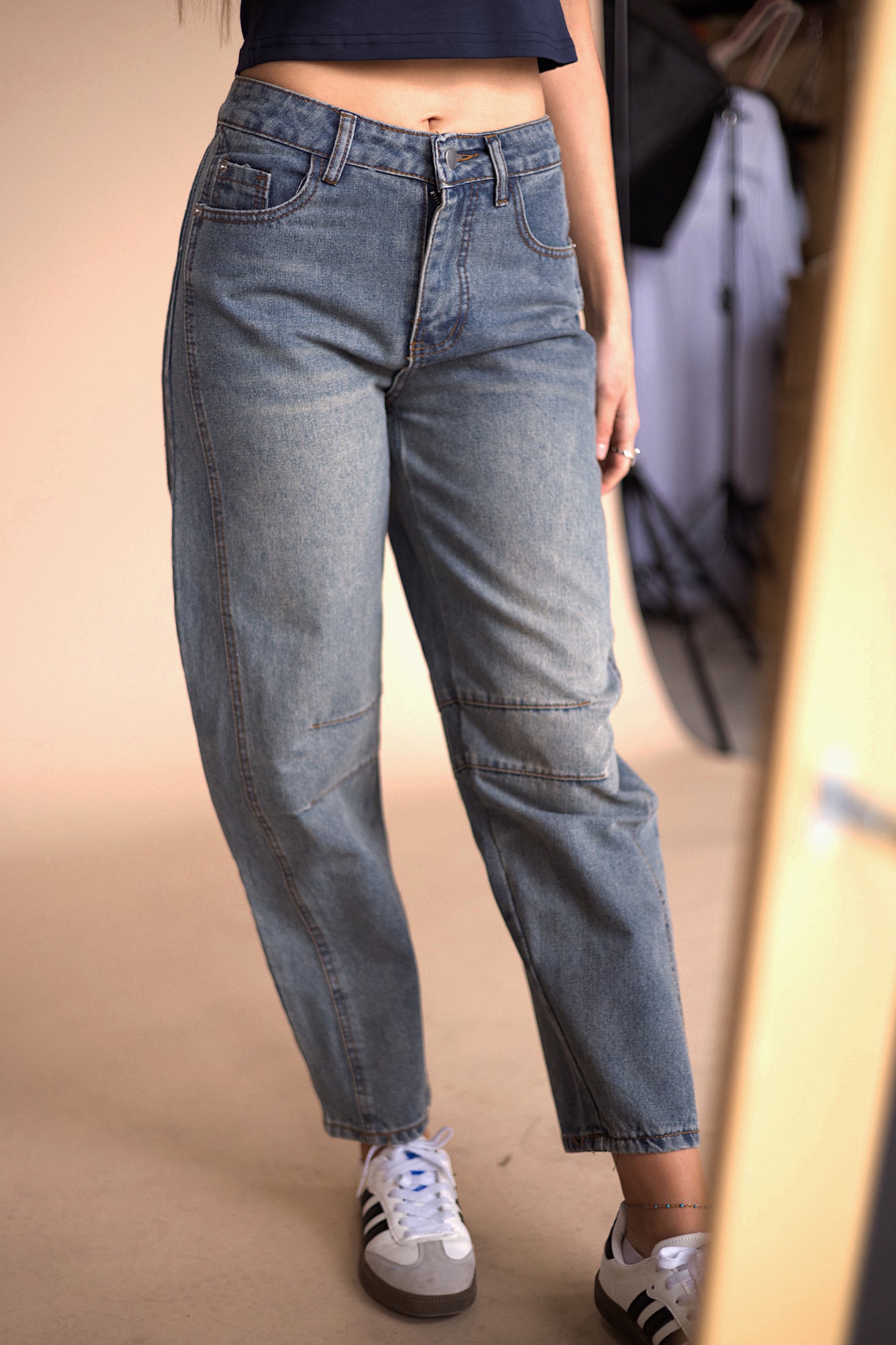 Low Rise Wide Leg Jeans