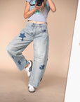 Low Rise Wide Leg Jeans